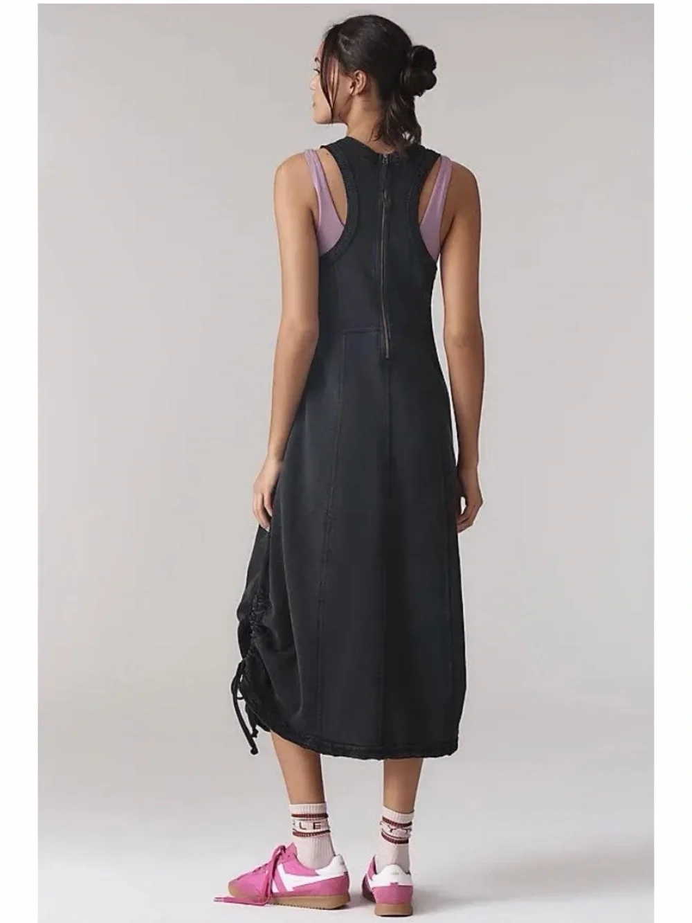 Daily Practice Midi Dress Size XS Black Cotton Racerback Casual Gorpcore Granola